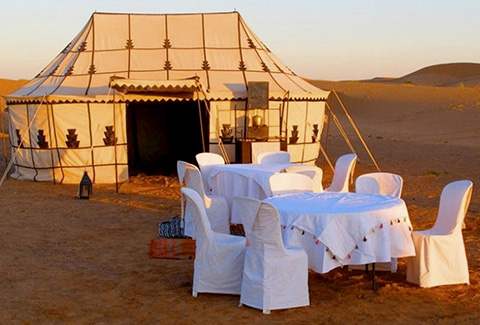 Notre camp dans le désert de l'erg Chebbi